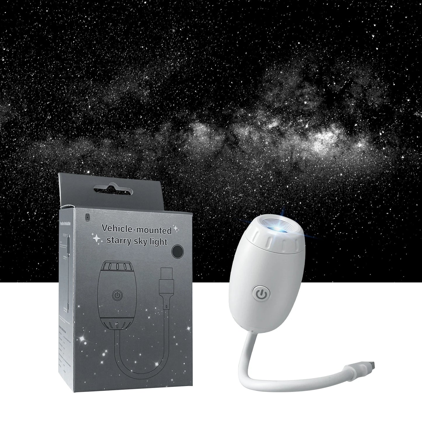 Proyector Galaxy USB con Luz Nocturna – Lámpara LED de Estrellas para Ambiente