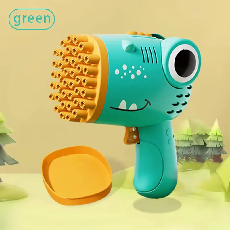 Pistola de Burbujas Dino™ | 40 Salidas Automáticas para Niños
