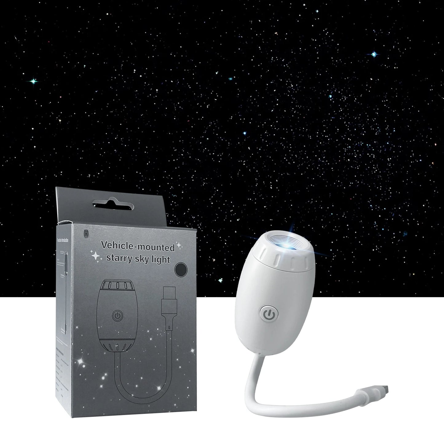 Proyector Galaxy USB con Luz Nocturna – Lámpara LED de Estrellas para Ambiente